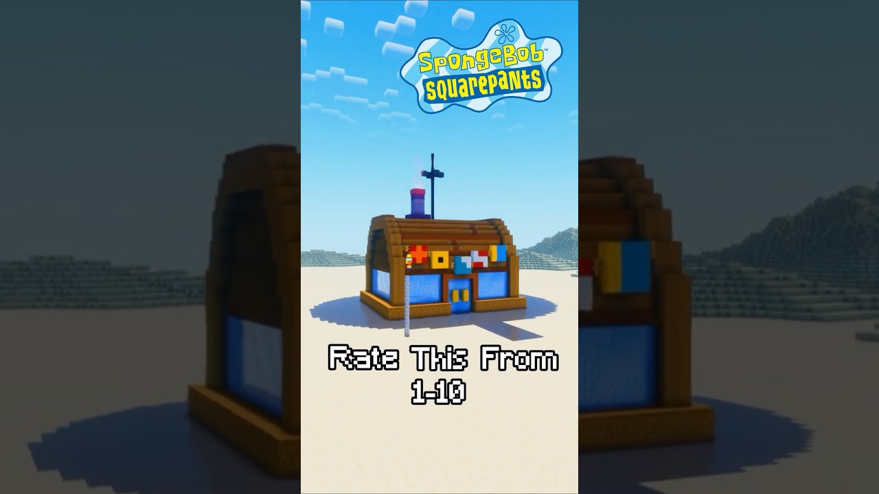 Krusty Krab in Minecraft 🍔 #minecraft #spongebob #minecraftbuilding