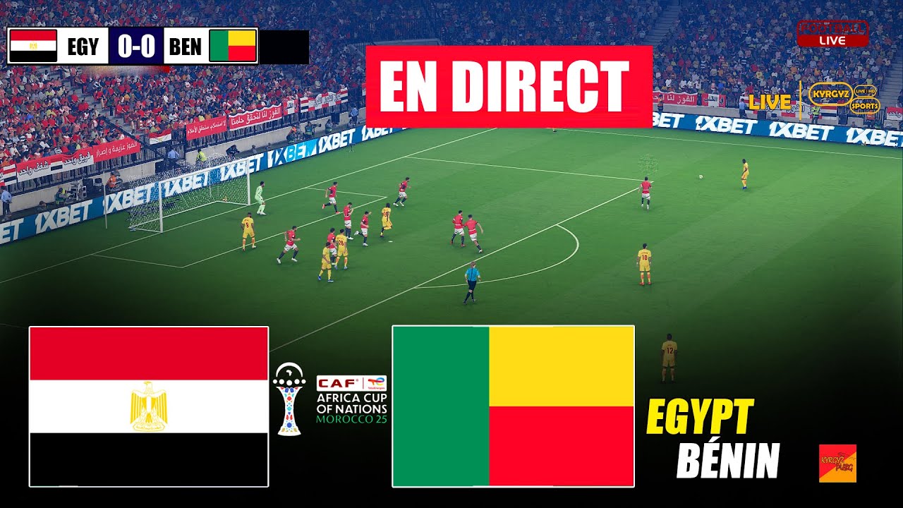 🔴EN DIRECT : &Eacute;GYPTE vs B&Eacute;NIN | eFootball PES 21 Simulation de jeu vid&eacute;o sur PC