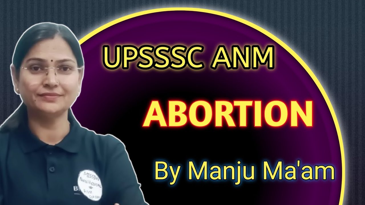 Abortion for upsssc ANM by Manju mam #abortion #anm #anmnursing #obg। 1 वीडियो काफी है