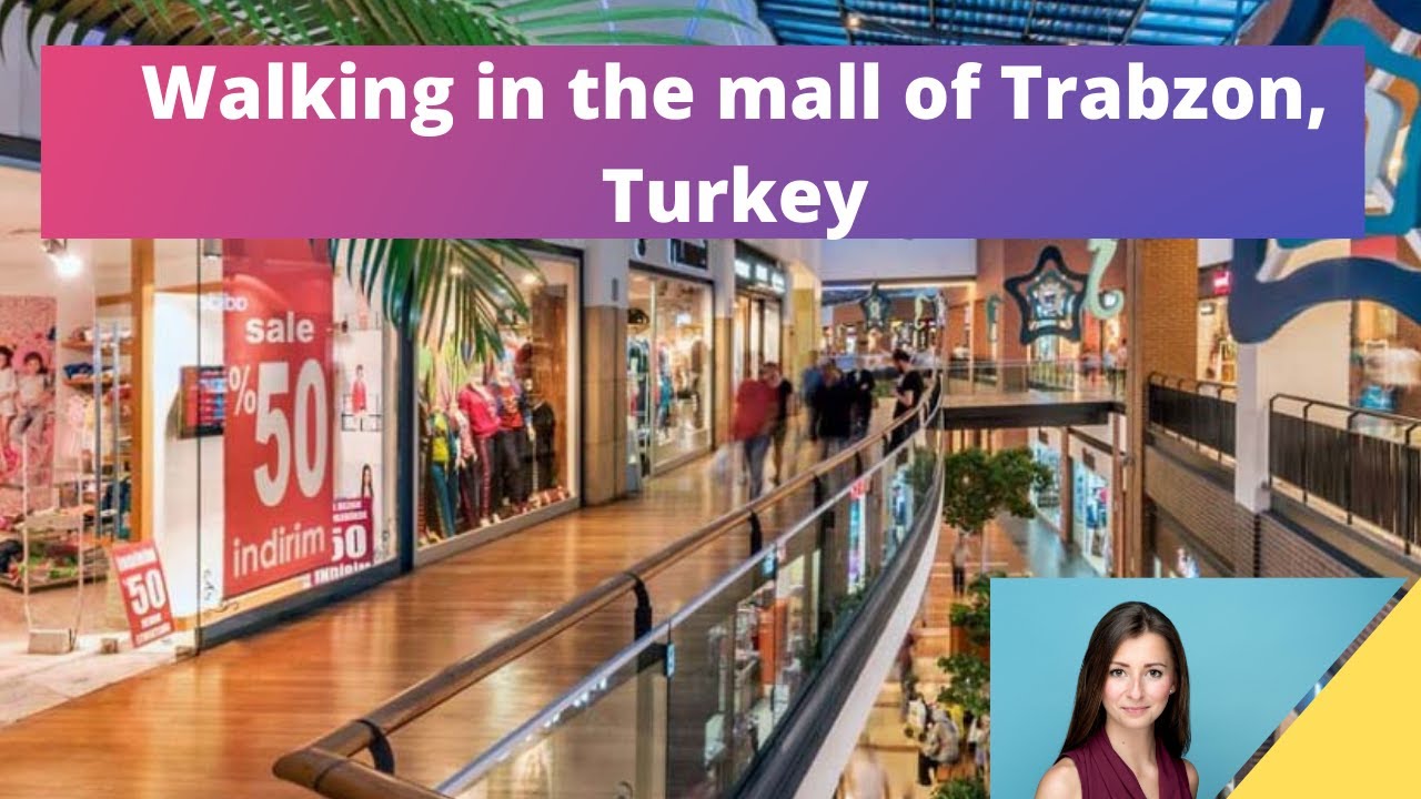 Walking tour in the shopping center of Trabzon, Turkey