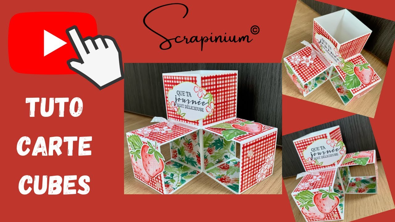 Tutoriel carte cubes scrapbooking Stampin Up tuto