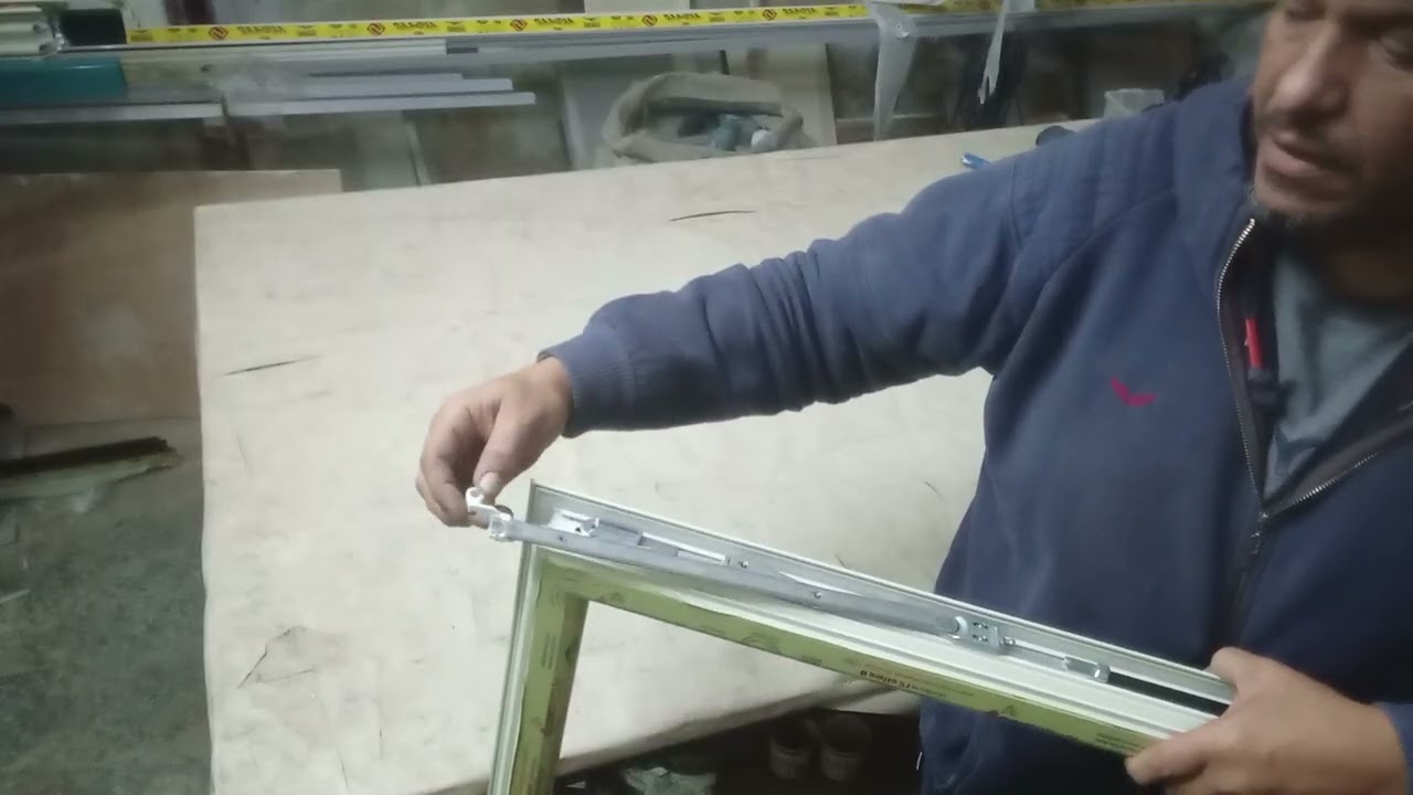 طريقة تركيب الذراع المفصلي قلاب في الالمونيوم جزء ٣ والاخير