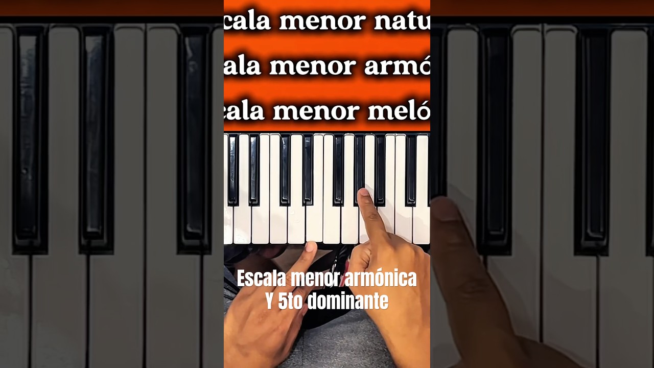 Piano f&aacute;cil- escala menor arm&oacute;nica y su acorde dominante #piano #aulamusical #musica #tutorial