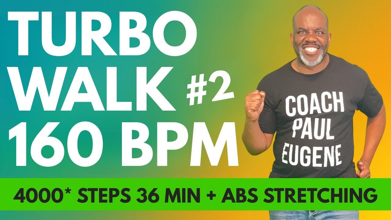 Turbo Power Walk 160 BPM! Burn 4000 Steps in 36 Minutes