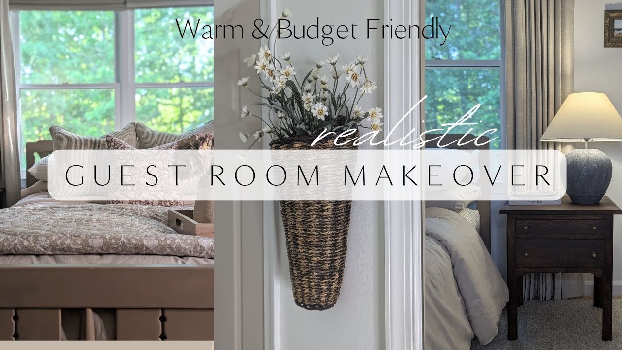 Budget-Friendly Guest Bedroom Makeover / High End Thrifted Finds + DIYs / Modern Charm Style Room