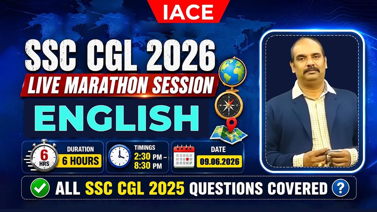 🔥 𝐒𝐒𝐂 𝐂𝐆𝐋 𝟐𝟎𝟐𝟔 𝐋𝐈𝐕𝐄 𝐌𝐀𝐑𝐀𝐓𝐇𝐎𝐍 𝐒𝐄𝐒𝐒𝐈𝐎𝐍𝐒 | 𝐍𝐎𝐍-𝐒𝐓𝐎𝐏 𝟔 𝐇𝐨𝐮𝐫𝐬 | 𝐄𝐍𝐆𝐋𝐈𝐒𝐇 🎓 @𝟐:𝟑𝟎𝐏𝐌 | 𝐈𝐀𝐂𝐄