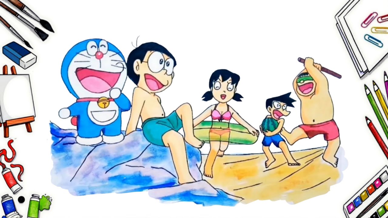 Cara Menggambar DORAEMON Yang Keren
