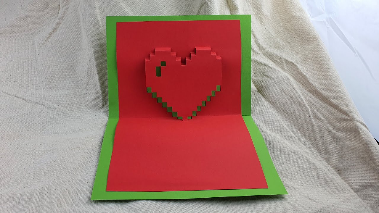 How to cut a cute 3D red heart | Kirigami by TL