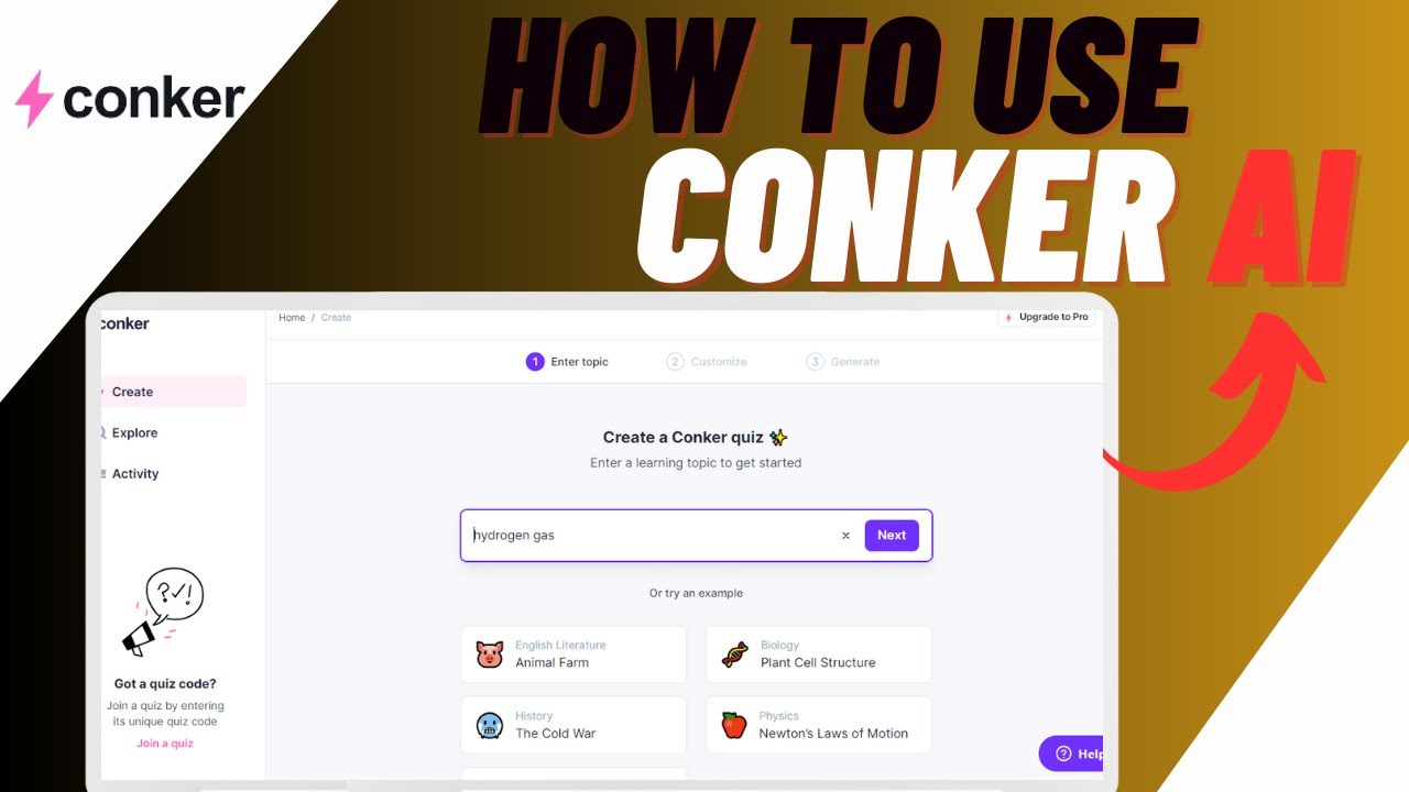 How To Use Conker AI Website For Making Students Exam - IN 2 MINUTES