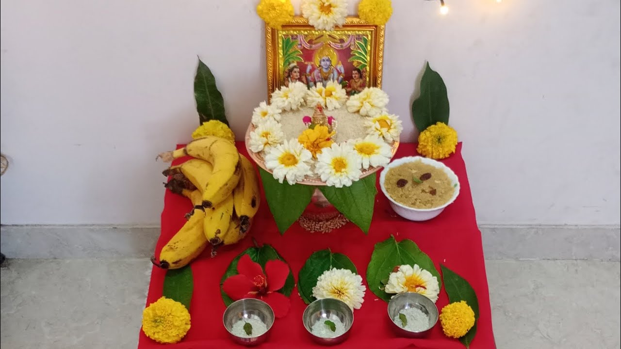 पौर्णिमा सत्यनारायण पूजा घरीच मांडणी कशी करावी सोप्या पद्धतीनं केलं जाणारं व्रत |Satyanarayan Pooja|