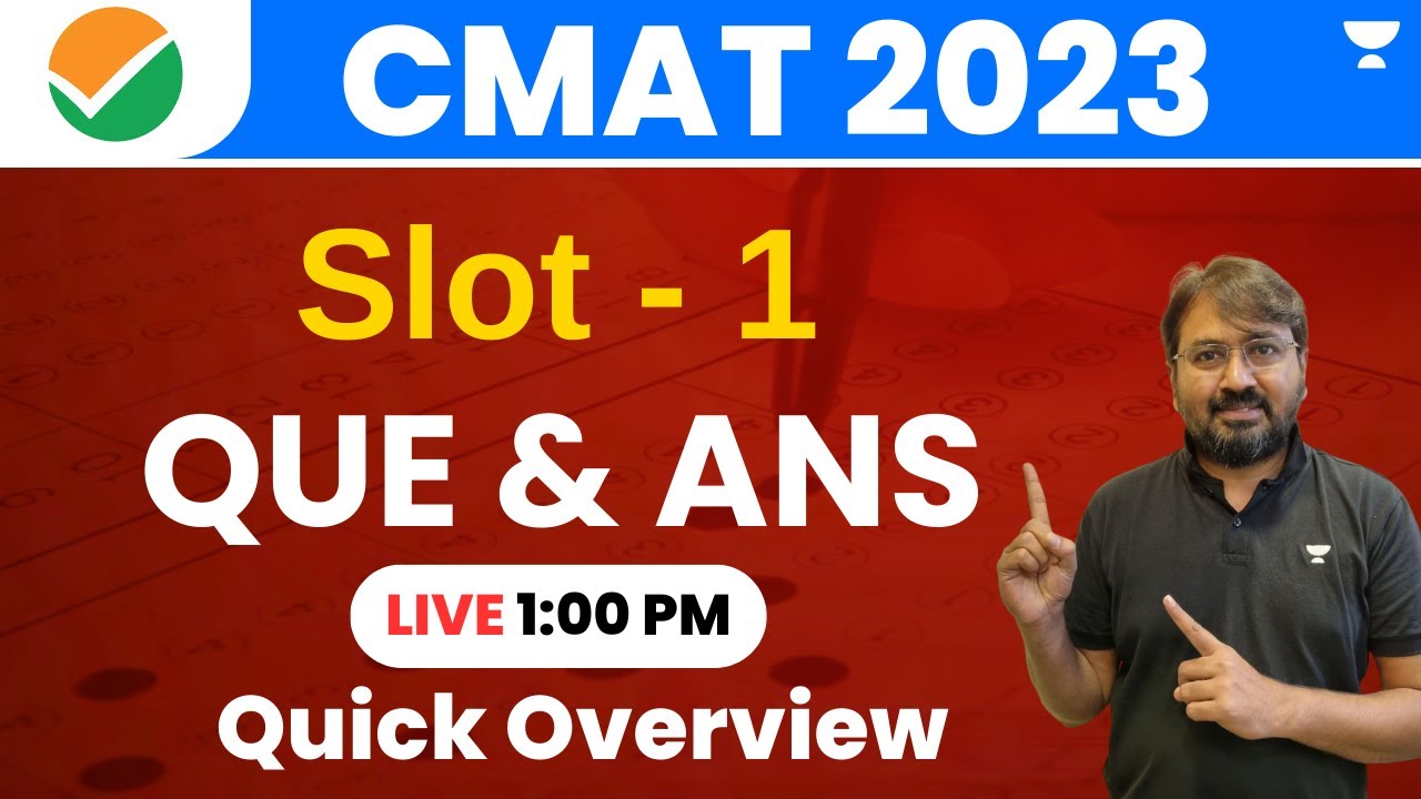 CMAT 2023 | SLOT 1 | Questions and Answers | Overview of Paper | Expected Cutoff | Ronak Shah