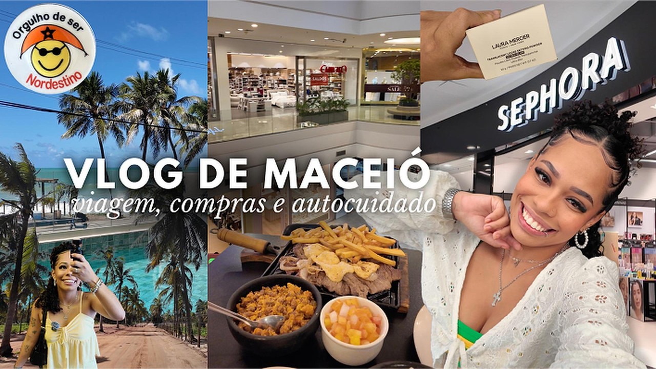 vlog de viagem em macei&oacute; 🍸 praia, compras, shopping e restaurantes