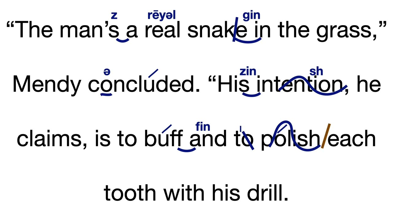 Full Pronunciation Analysis of a Story