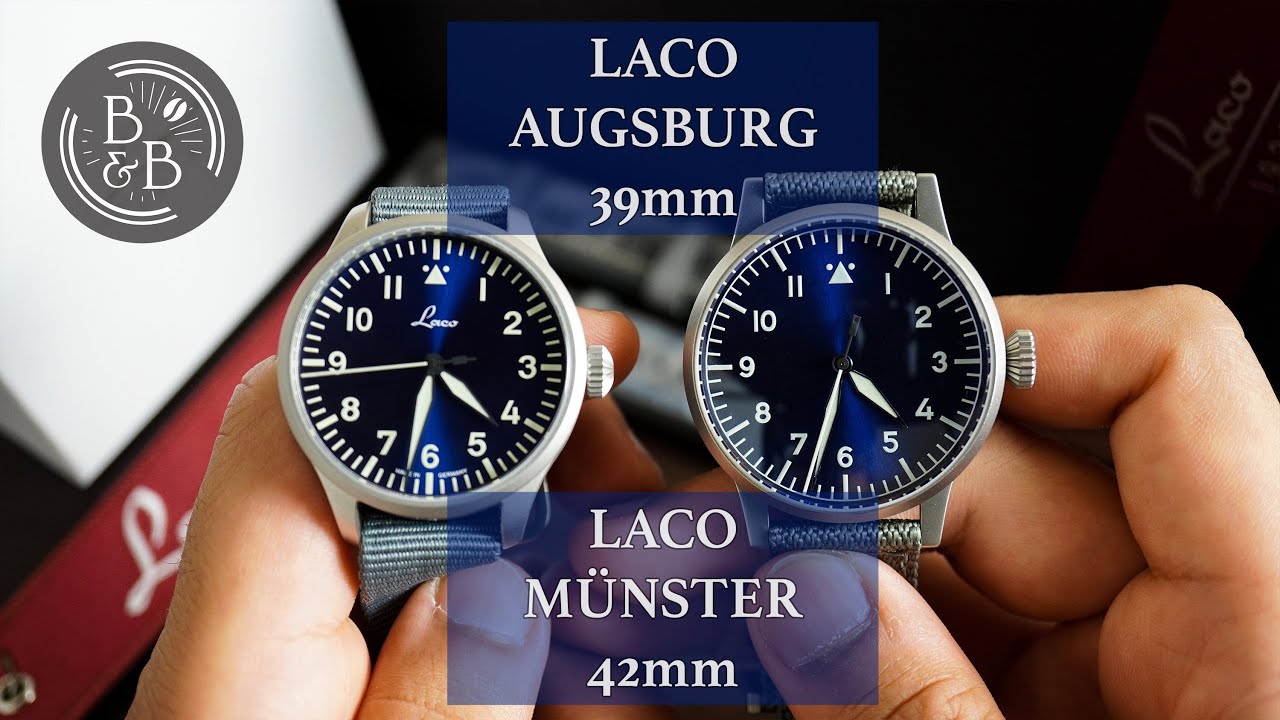 Laco Augsburg 39 vs Münster 42 Blaue Stunde - Impressive & Affordable Pilots Watch - Beans & Bezels
