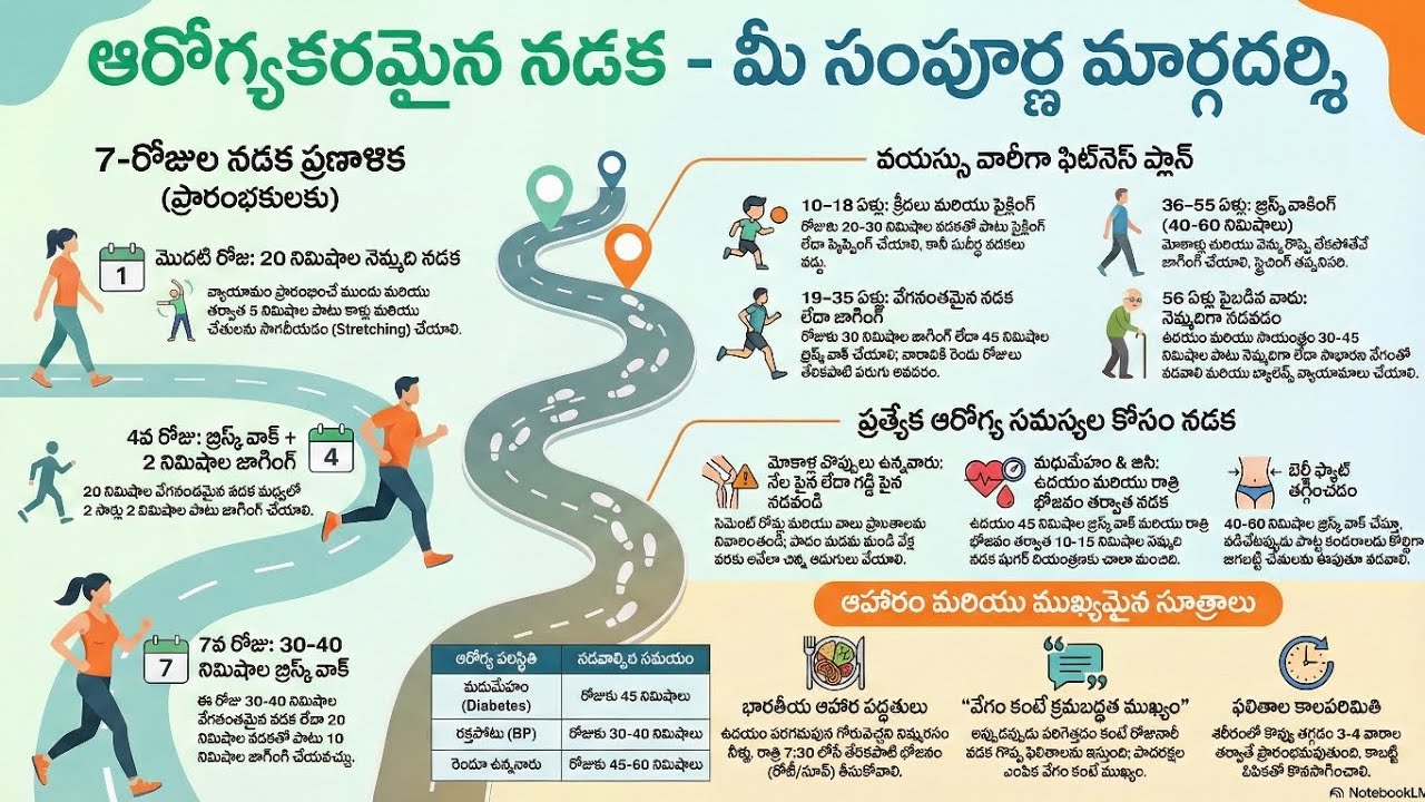 ఆరోగ్యకరమైన నడక కు చక్కని ప్రణాళికలు మనకోసం