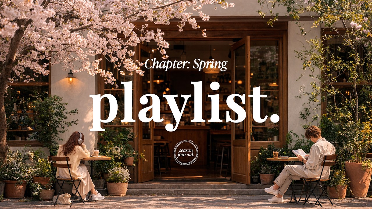 Spring Playlist 🥐 enjoy soft mornings at the corner cafe | R&B Pop | season journal.