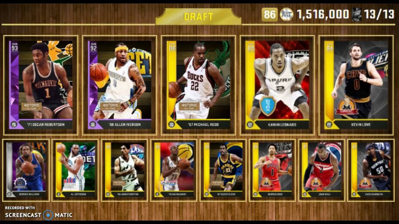 Trying to get the 90 overall draft!
