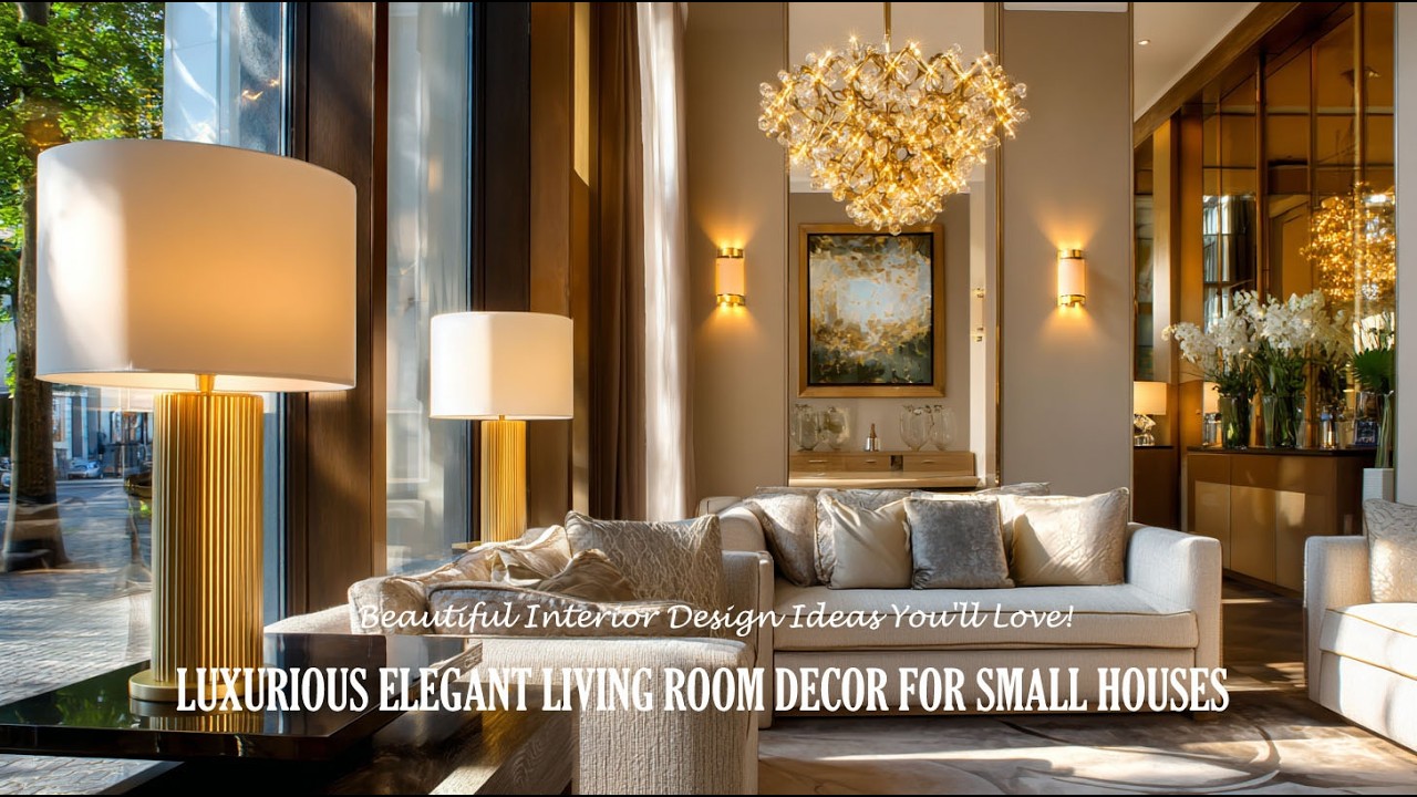 Luxurious Elegant Living Room Decor for Small Houses | Beautiful Interior Design Ideas You'll Love!