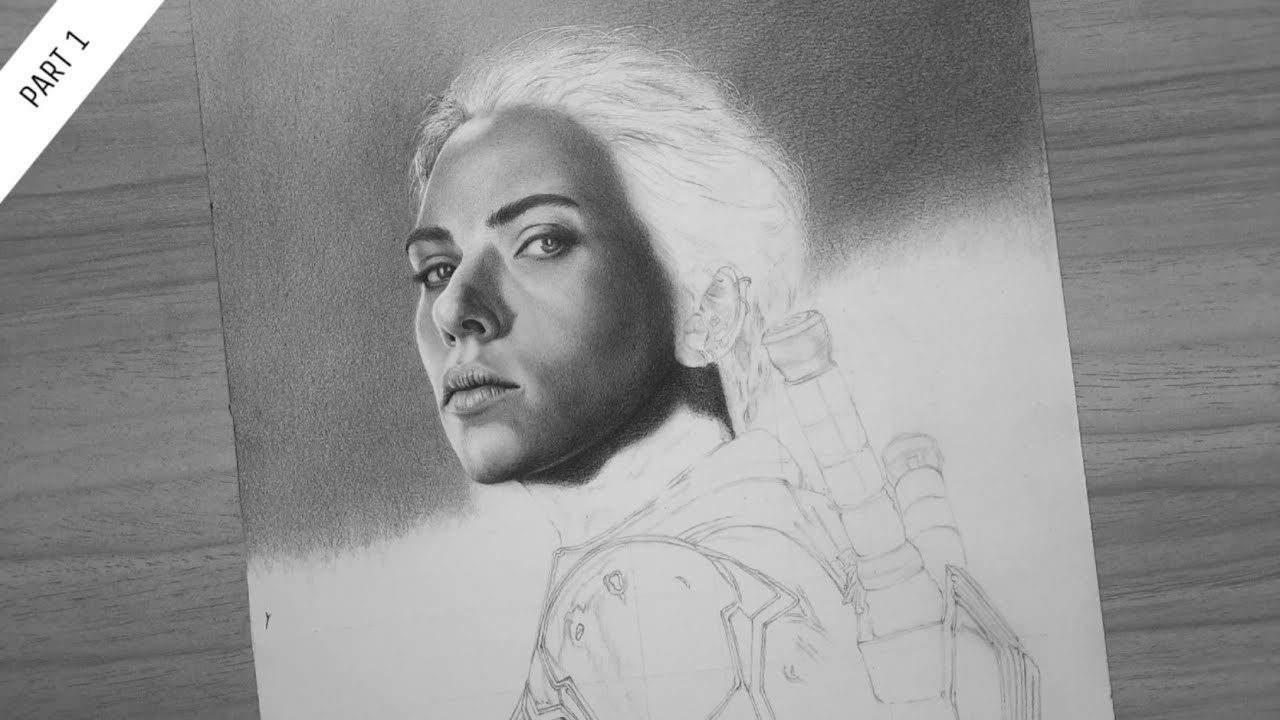 Drawing BLACK WIDOW ( Scarlett Johansson ) / aadi_08am