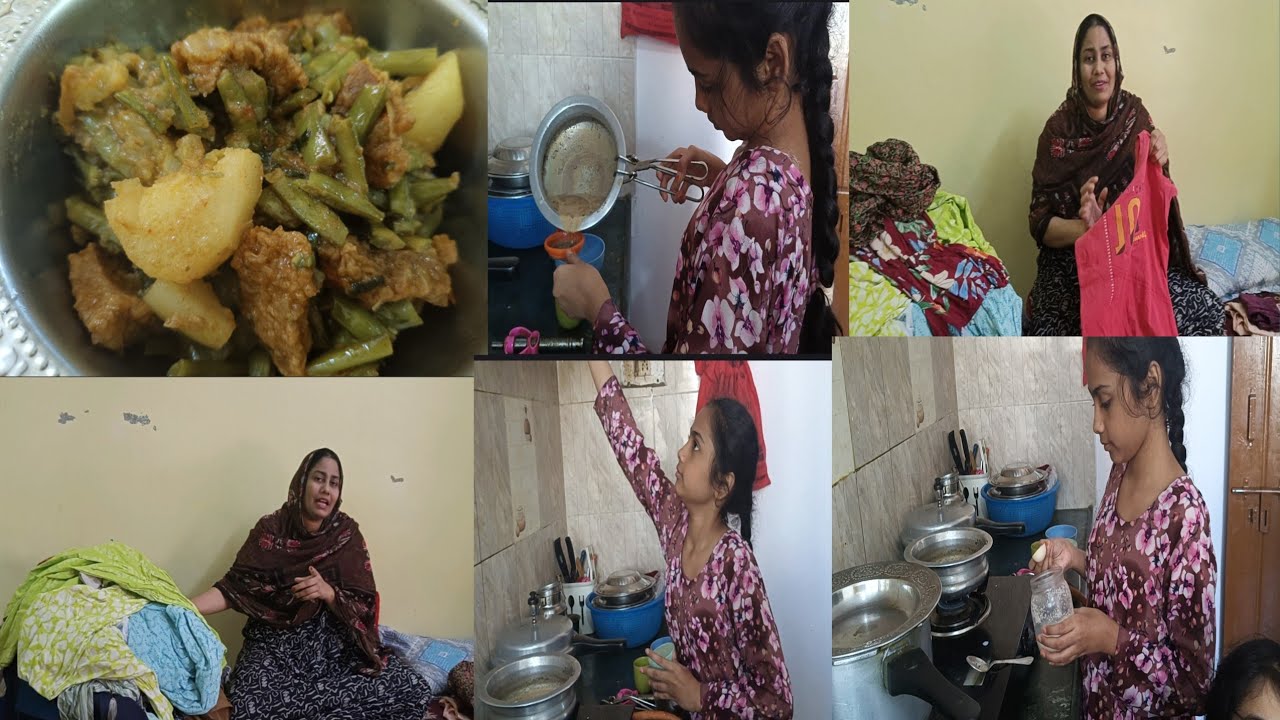 Indian mom daily busy routine || Aaj lunch mein banai gawar ki fali gosht ka salan #housewifelife 