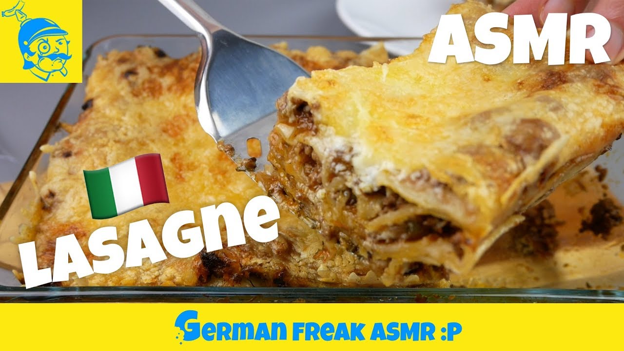 ASMR eating homemade lasagna!🇮🇹😋