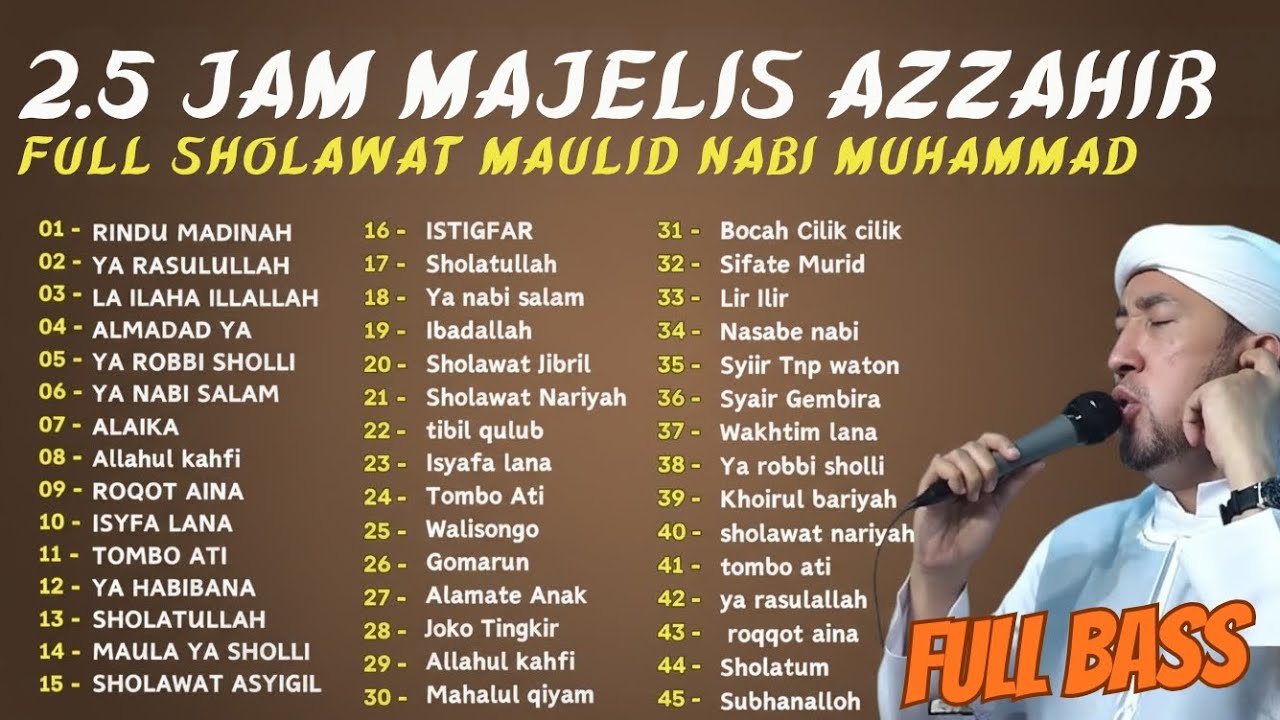 NONSTOP SHOLAWAT AZZAHIR FULL ALBUM 2.5 JAM • TERLENGKAP & TERHITS. AZZAHIR TERBARU 2025