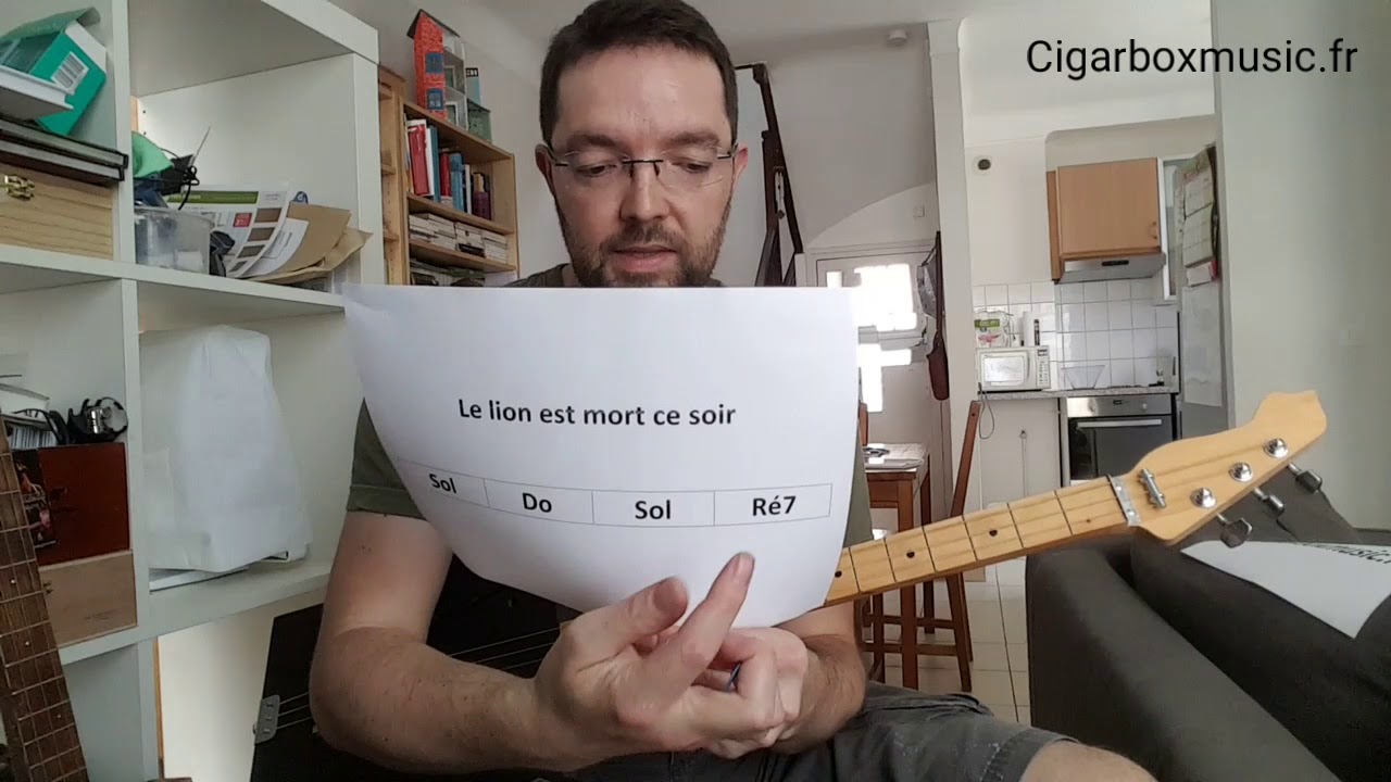 Tuto cigar box guitare n°1 - comment tout jouer avec un doigt.