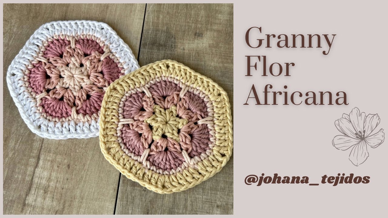 Granny Flor Africana hexagonal. Granny African Flower hexagonal