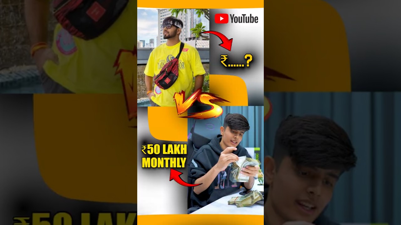 TECHNO GAMERZ VS TOTAL GAMING MONTHLY YOUTUBE INCOME 😱 #shorts #short