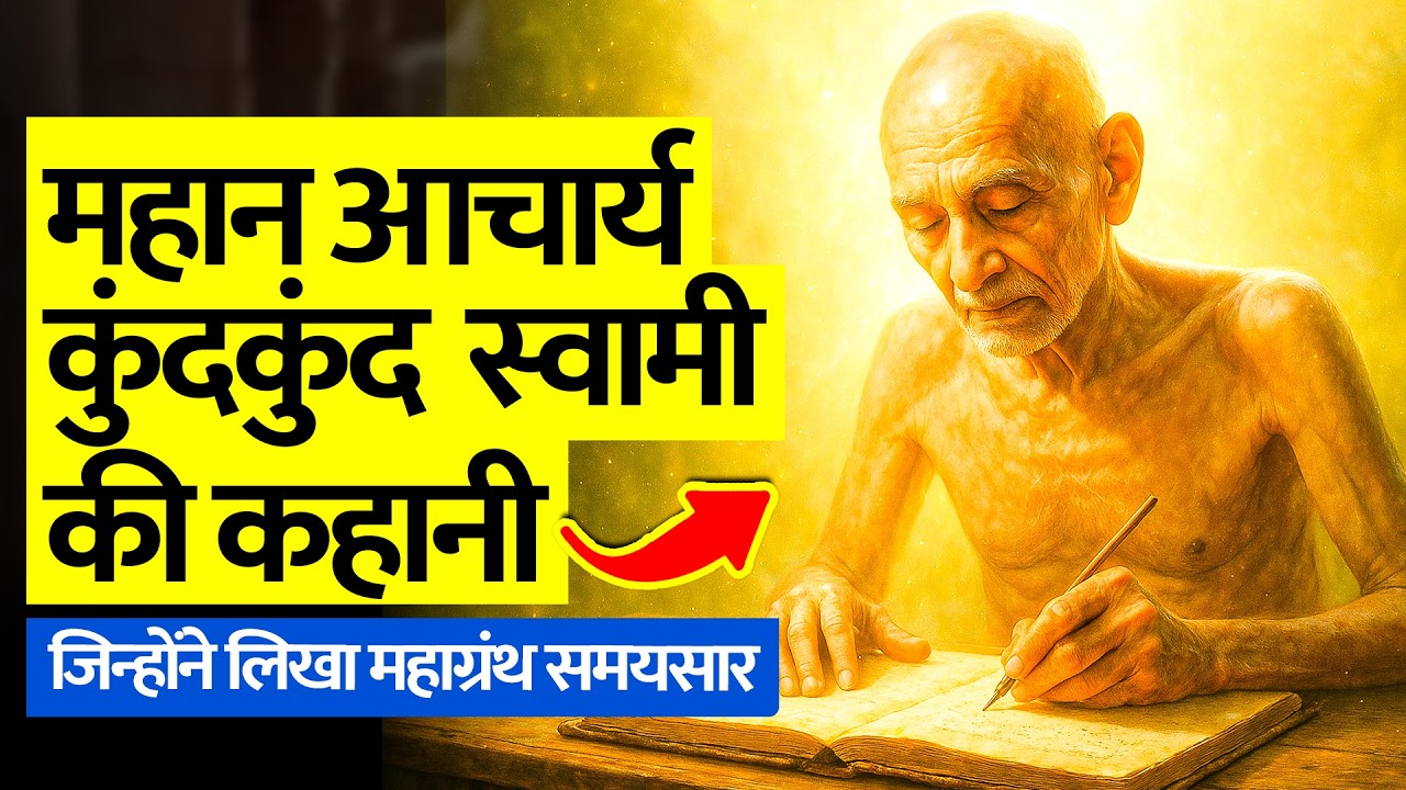आचार्य कुंदकुंद स्वामी की चमत्कारी कहानी - जिन्होंने लिखा समयसार  Acharya Kundkund swami - Samaysar