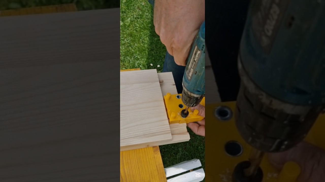 giunzione legno con spine usando jig o dima per spinature. #giunzionilegno  #tutorialfalegnameria