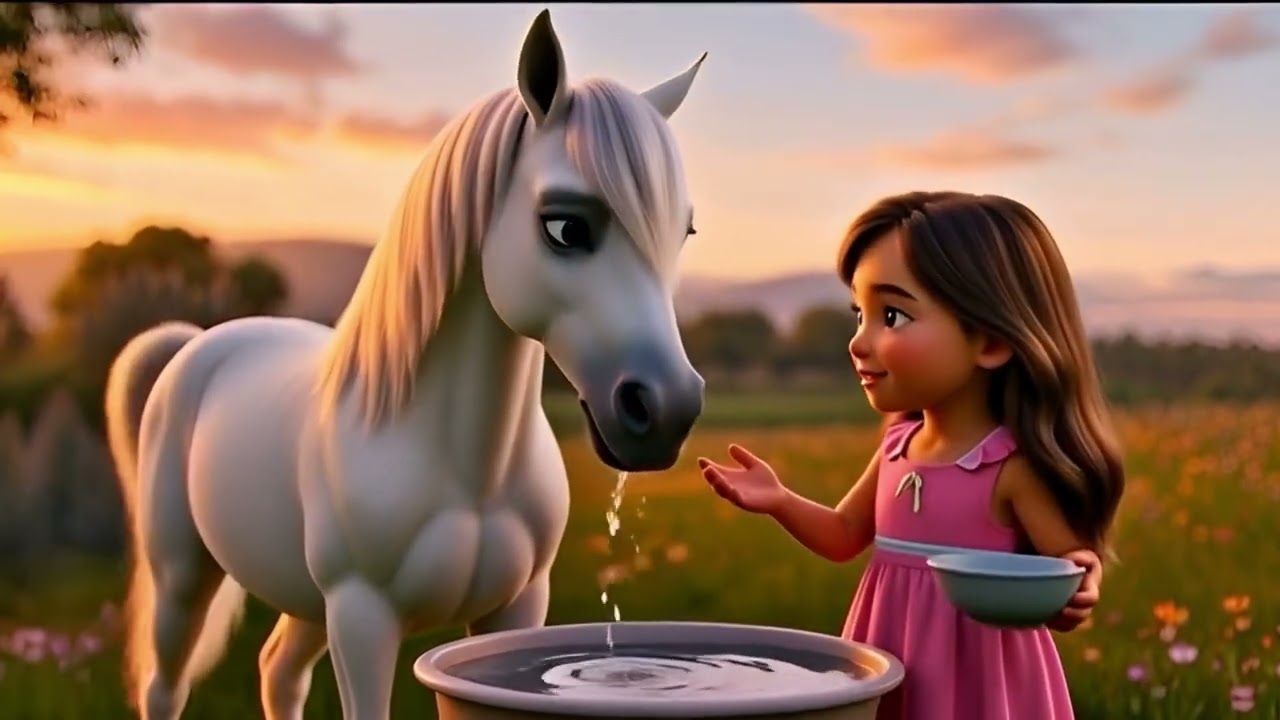 Horse Life | Brave Girl Saves White Horse | White Horse Friendship Story #story #kidsvideo 
