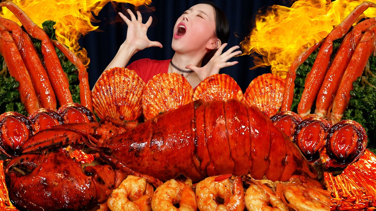 [Mukbang ASMR] Giant Crab LEGS 🦀 Lobster Mala Xiang Guo & Seafood Boil Recipe Ssoyoung