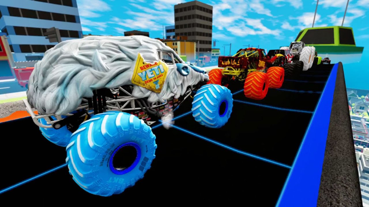 Epic High Speed monster trucks jumps & crashes #011 – BeamNG | Drive  ASky BeamNG