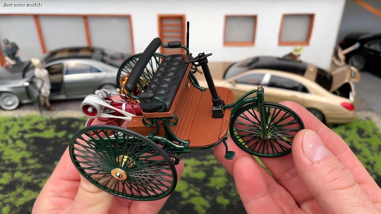 1:18 Benz Patent-Motorwagen 1886, green - Norev [Unboxing]
