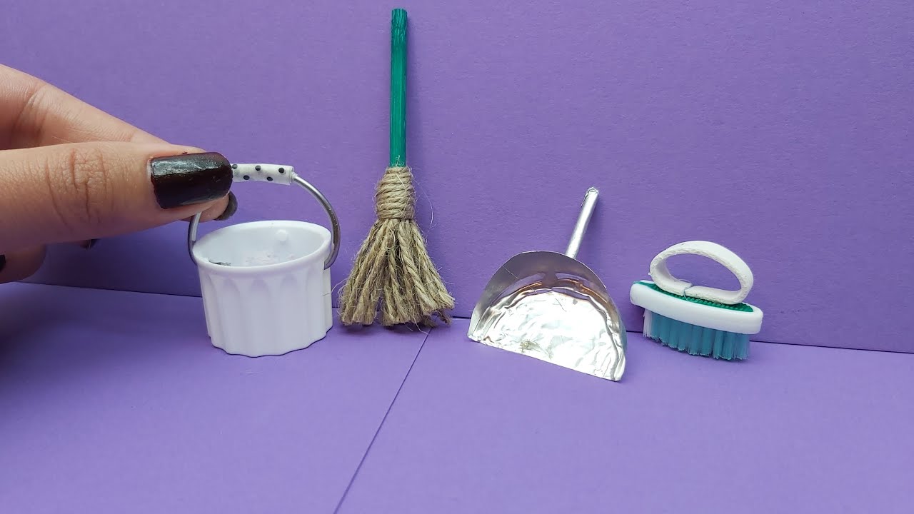 DIY Miniatur Reinigungsset / Reinigungsbedarf | puppenhaus zubehör