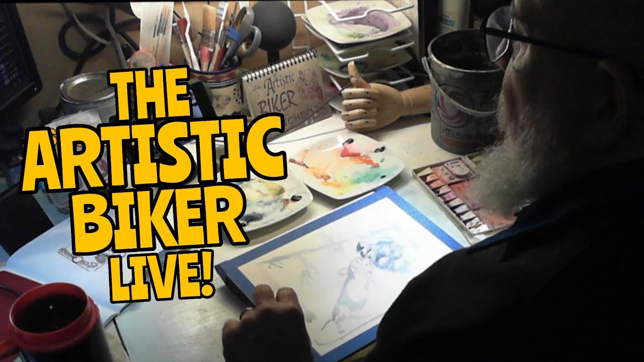 Painting an Ibis on The Artistic Biker Live