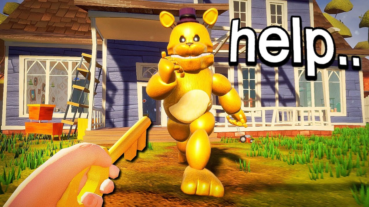 Someone actually added Fast Fredbear into Hello Neighbor 🙏