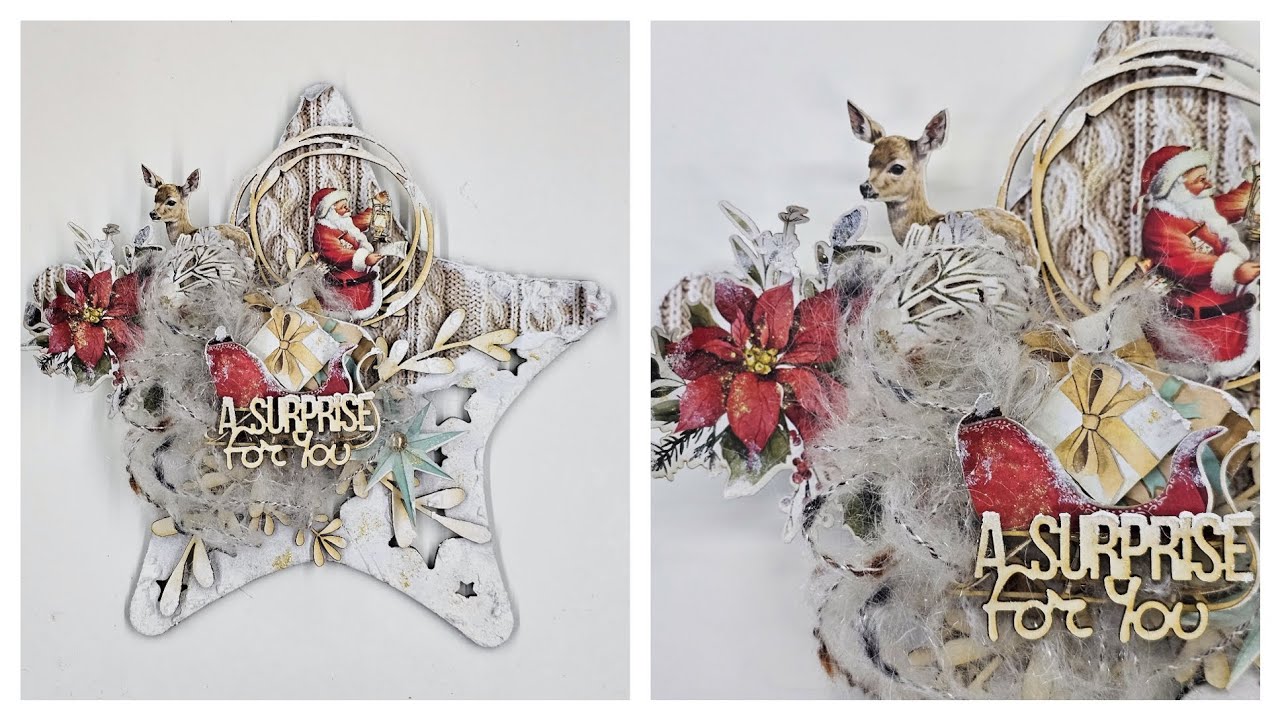 STAR HOME DECOR - A SURPRISE FOR YOU - ISPIRAZIONE CREATIVA YUPPLA - MIXED MEDIA TUTORIAL