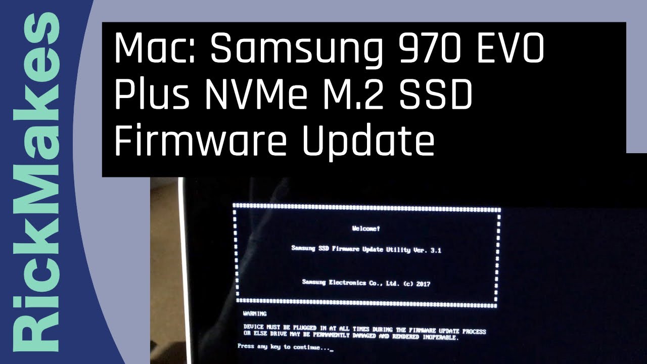 Mac: Aktualizacja oprogramowania układowego dysku SSD NVMe M.2 firmy Samsung 970 EVO Plus