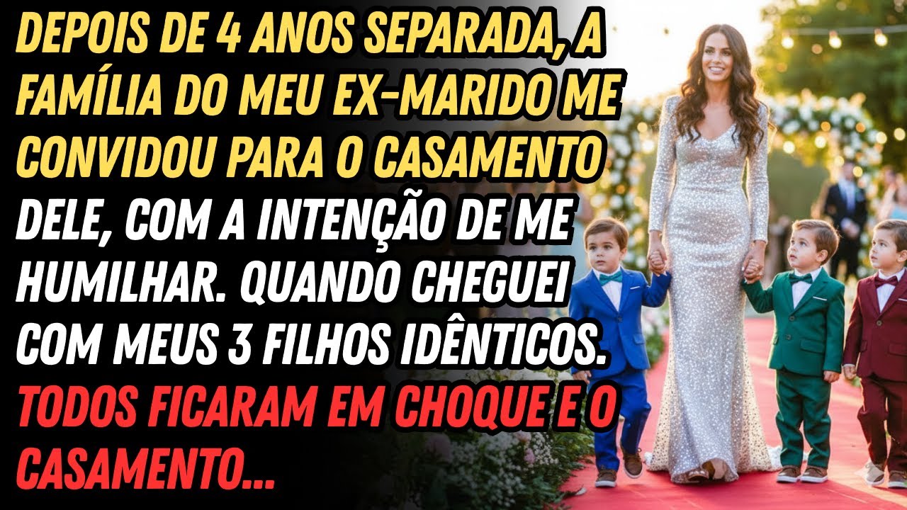 Levei Meus Trigêmeos de 4 Anos..👶 Para o Casamento do Meu Ex-Marido, Ao Ver-los Eles Ficaram...
