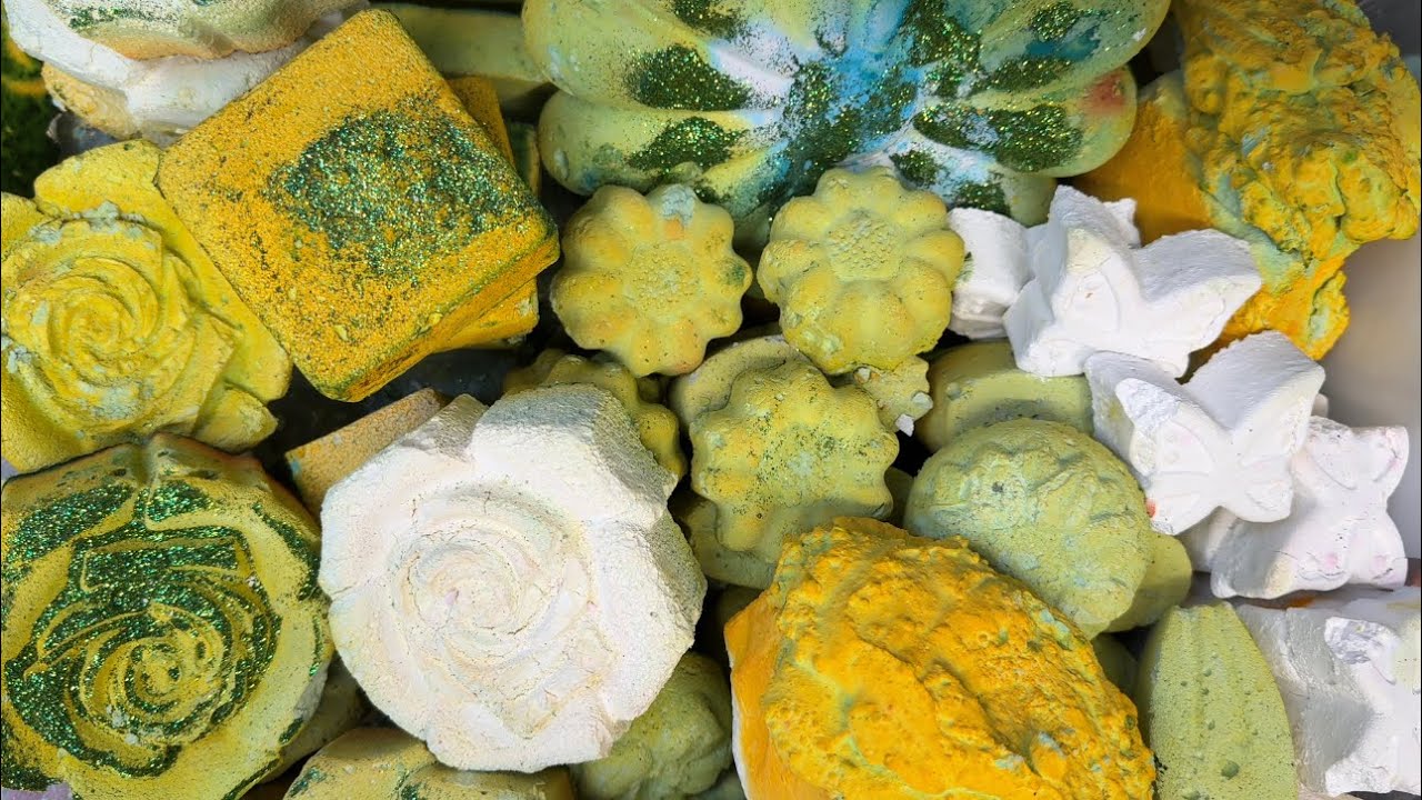 Spring Green Mass Crush • Oddly Satisfying Gymchalk • Crunchy Chalk Crumble • Powder ASMR