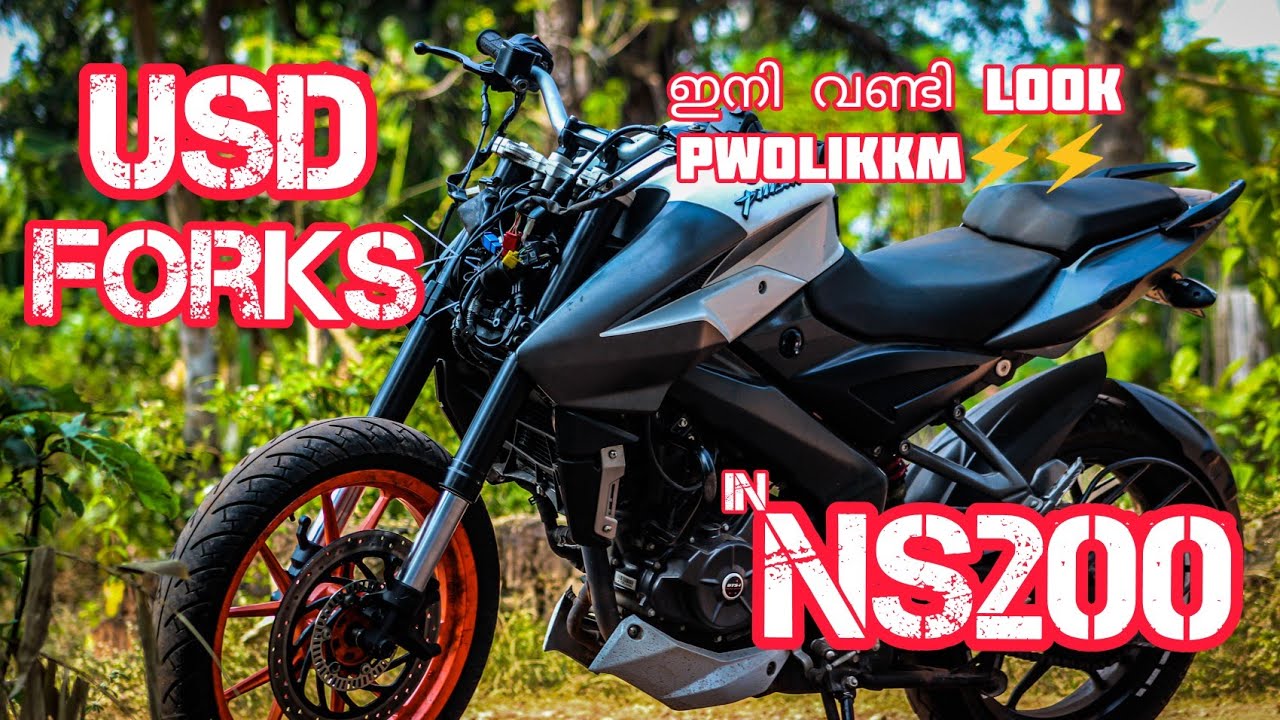 USD FORKS in ns200 | pulsar ns200 modified | usd forks installation in ns200 | ktm usd in ns200