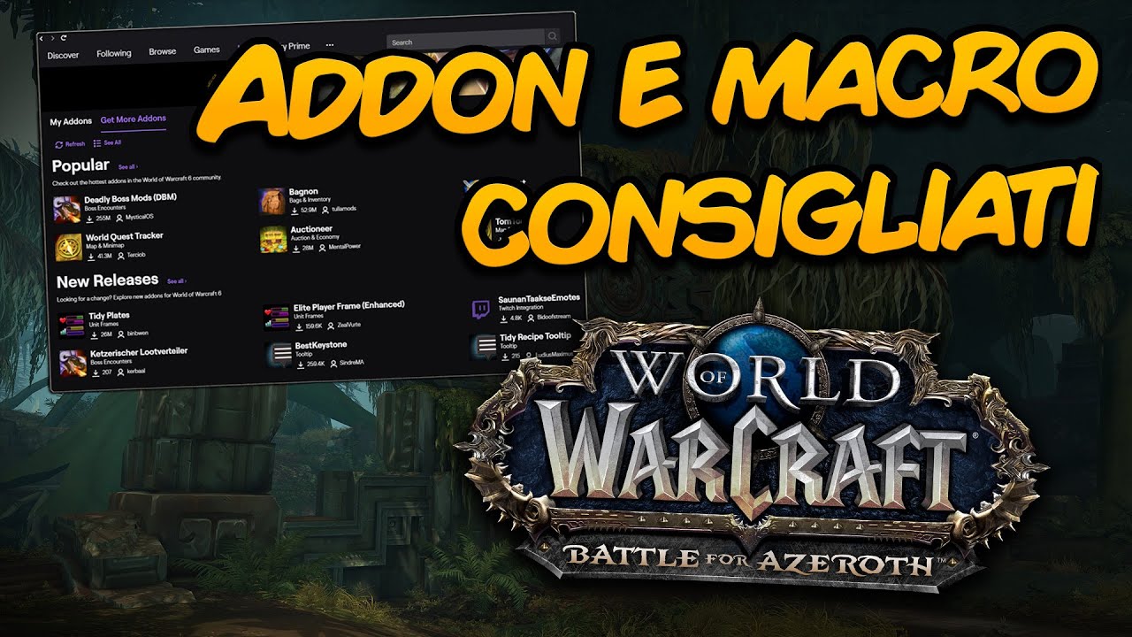 ADDON CONSIGLIATI E MACRO MOUSEOVER