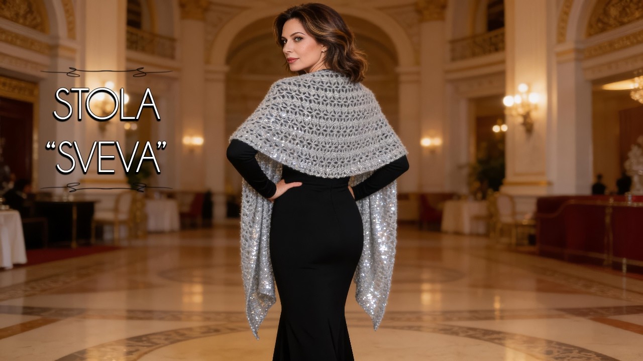 Vuoi eleganza senza complicazioni?? Stola “Sveva” facile, veloce e super luminosa!!