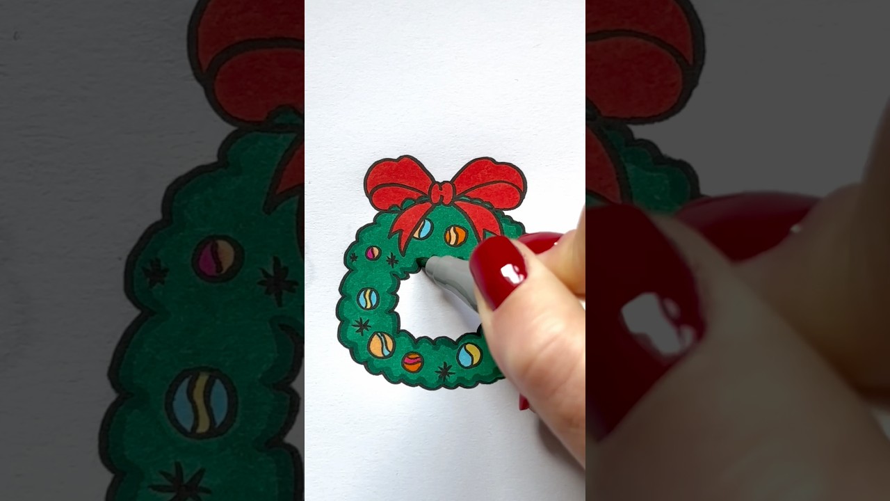 Come Disegno una #ghirlanda di #natale🎄#disegniperbambini #disegno #tutorial #disegnifacili #art