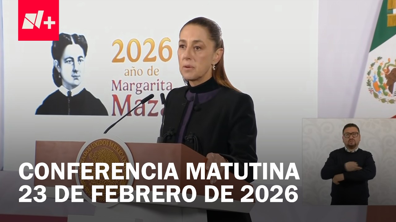 Conferencia de Claudia Sheinbaum hoy lunes 23 de febrero de 2026