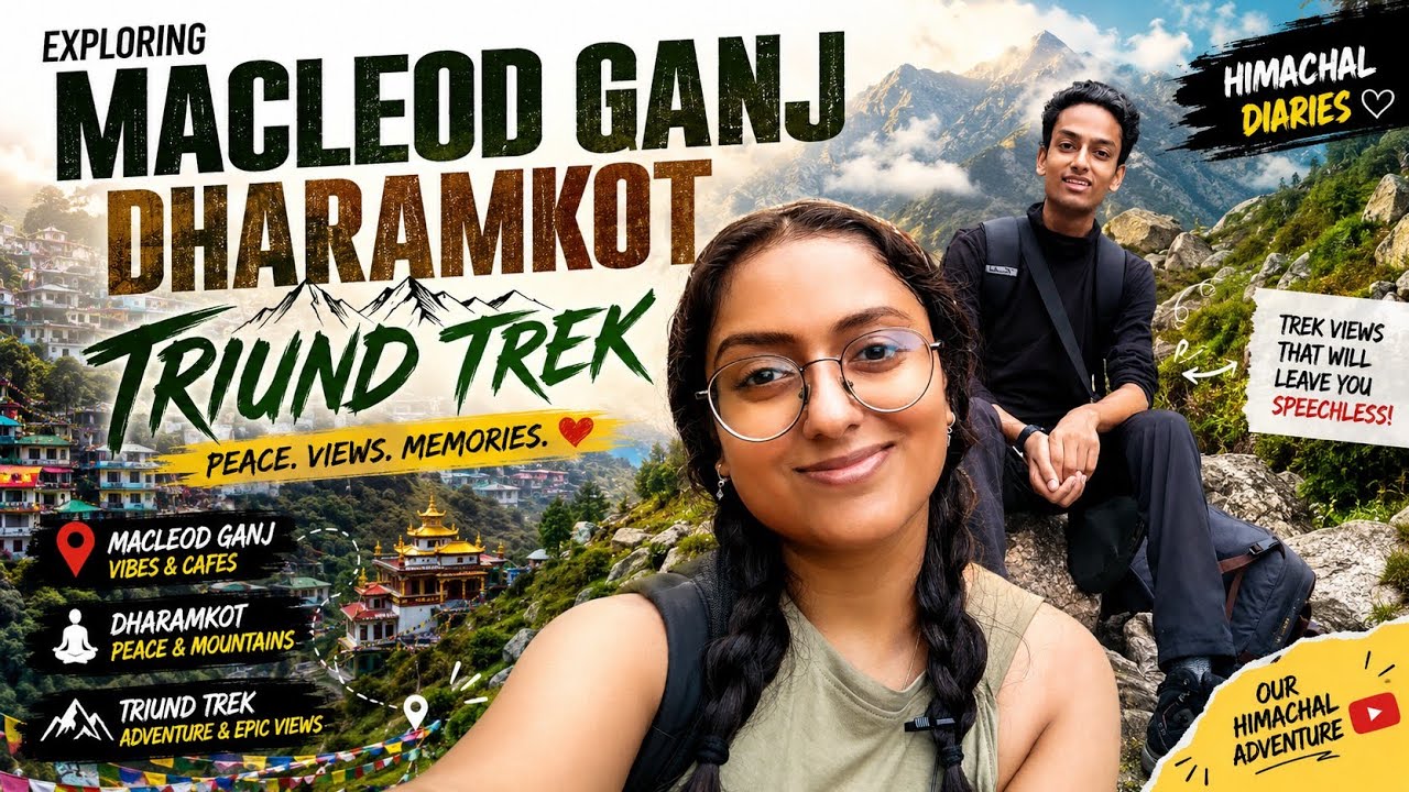 Triund Trek. MacLeod Ganj. Dharamkot #HimachalDiaries #TravelVlog #MountainLife #siblings #drama 