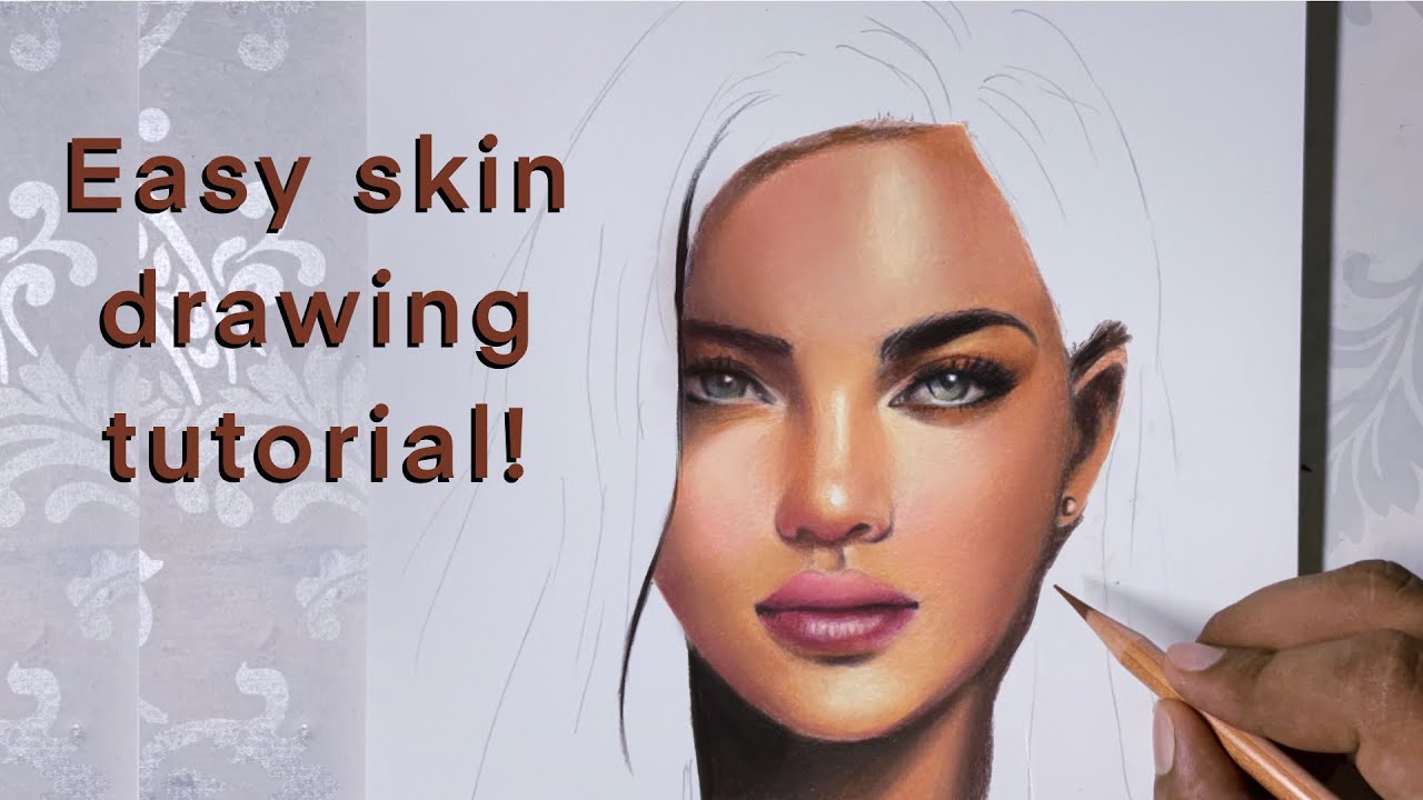 How to draw skin with colored pencils — Tutorial 2