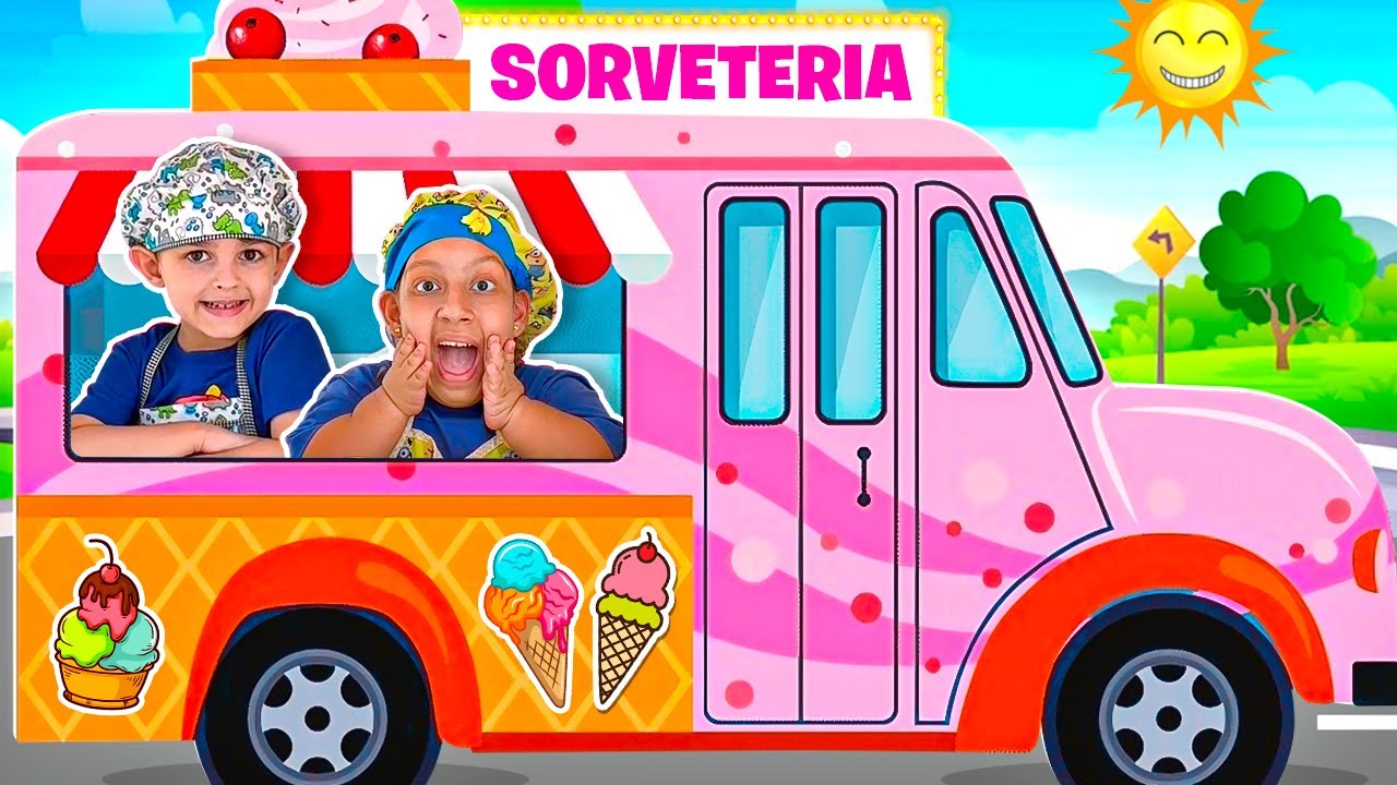 JP e Maria Clara MC Divertida exploram o Ice Cream Truck da mamãe - Família MC Divertida